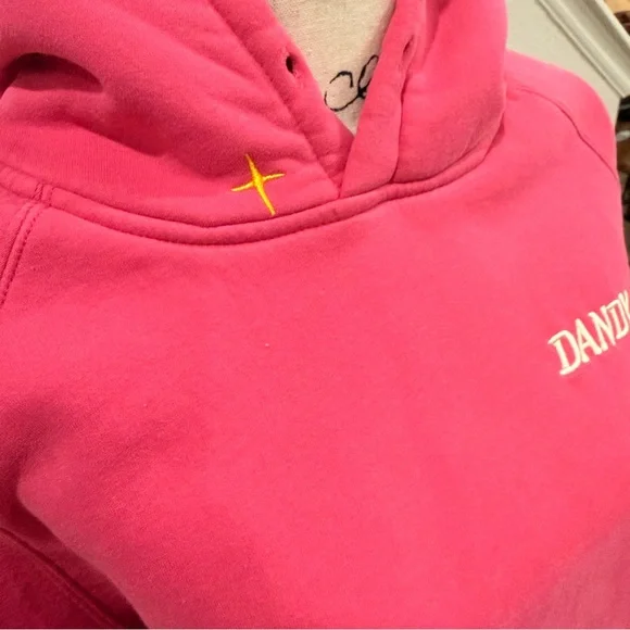 Dandy Worldwide "Physical Touch" Oversized Lux Hoodie in Hot Pink - Picture 6 of 10
